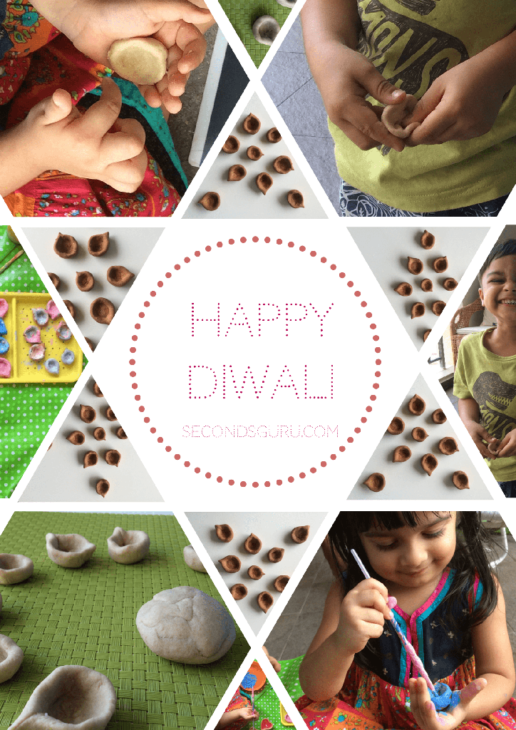 Deepavali / Diwali - bake your own Diyas. Kid-friendly activities