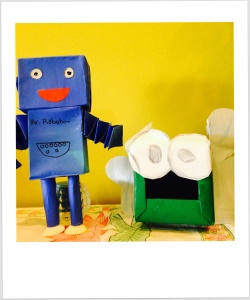 tissue box robot and monster. kids activities