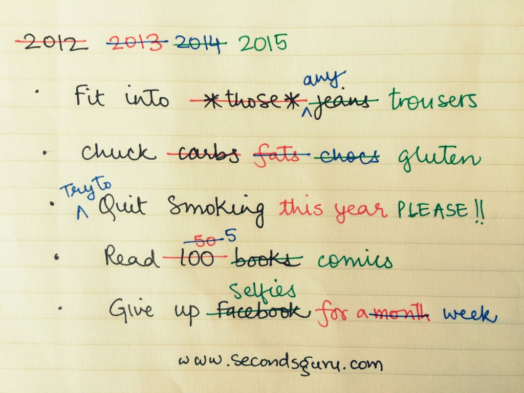 Some promises are meant to be kept. For everything else, there are New Year Resolutions! Secondsguru.com lists 5 promises we all make (and break) repeatedly