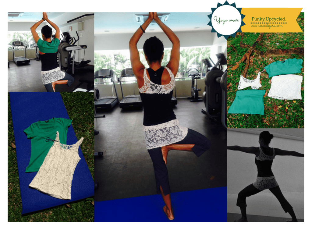 Upcycle old T shirt to make yoga wear