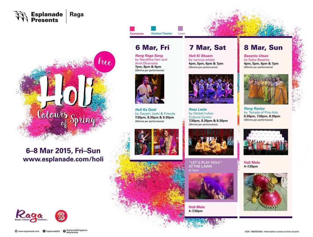 Events Holi celebrations at Esplanade Secondsguru