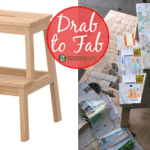 Drab to Fab | Ikea step-stool makeover. An easy DIY to transform Bekvam or any wooden stool into an arty-crafty piece of furniture!