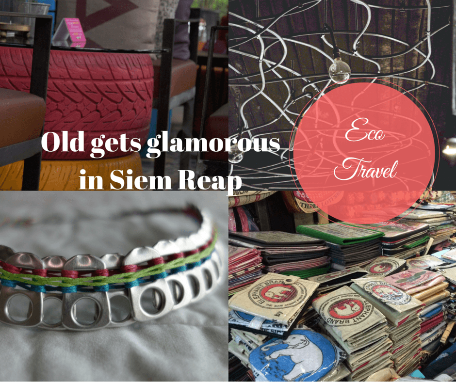 EcoTravel | Old gets glamorous in Siem Reap | From soda can tabs to old rubber tyres, plastic bags to old newspapers, upcycled products can be readily found in the street markets and boutiques. Some tips for shoppers and upcycling enthusiasts in the city.