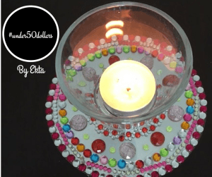 Under50dollars | Engage young kids in this sparkly DIY project this Diwali! You can upcycle old CDs into diya / tealight bases and see how a small budget can yield immense glitter!