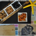 Old wooden cutting Board to serving platter and photo frame
