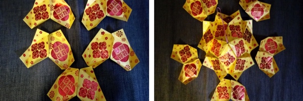 Hong Bao crafts - use your Chinese New Year red envelopes for fun crafts! Read how you can make a traditional, classic pineapple with hong bao / ang pow / lai see.