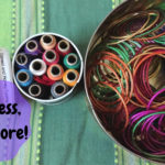 Use cookie tins to store sewing thread or trinkets