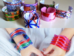 Plastic Bottle converted to bracelets and Bangles
