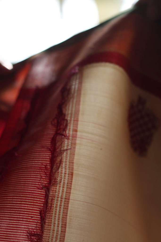 repurpose recycle check sari saree shape and size